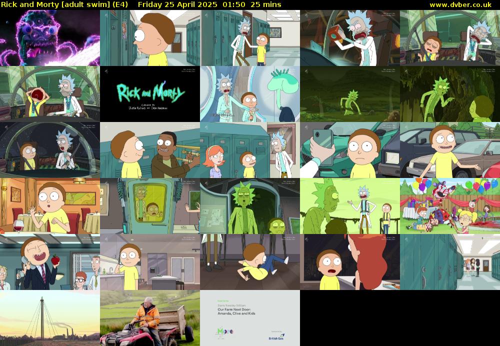 Rick and Morty [adult swim] (E4) Friday 25 April 2025 01:50 - 02:15