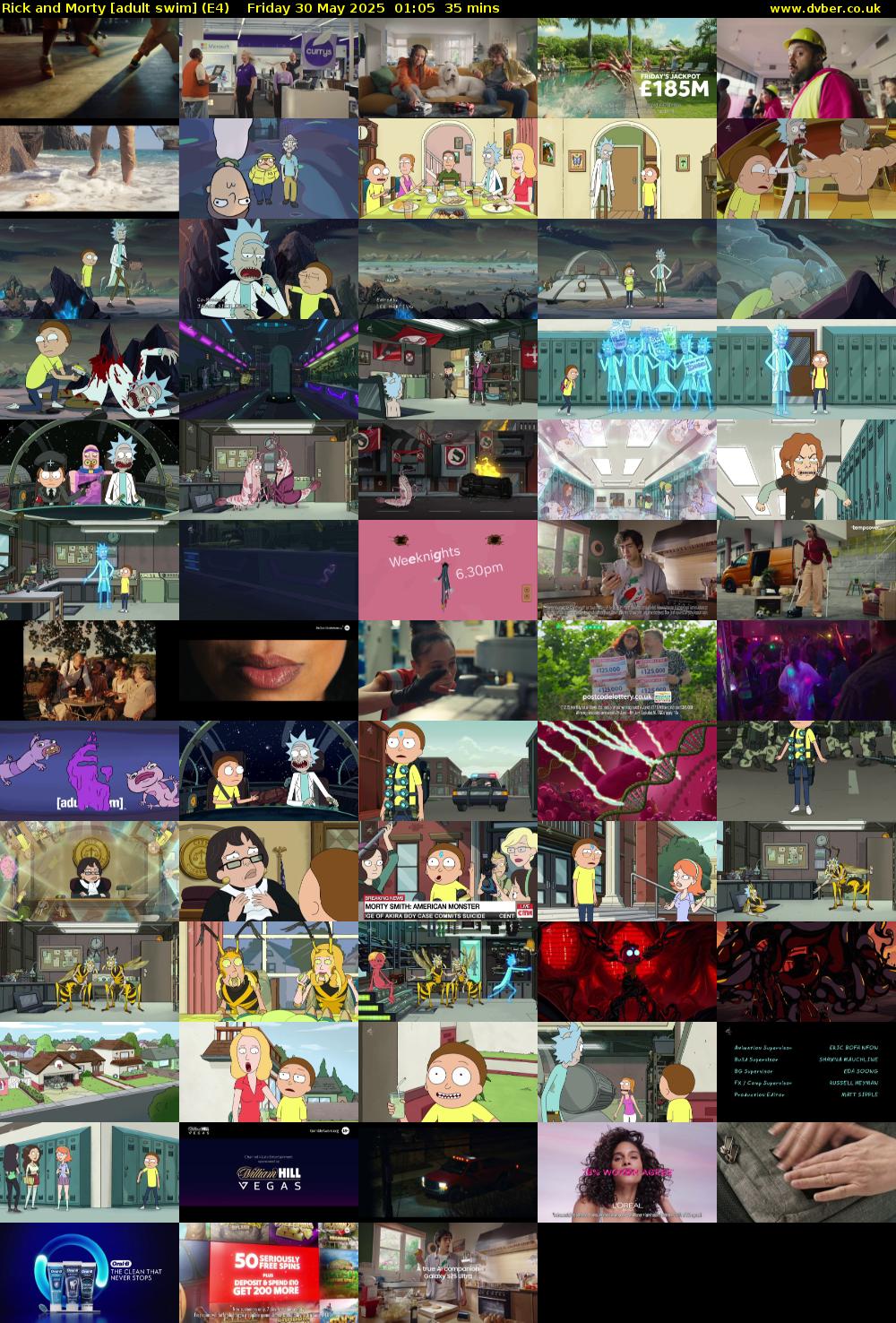Rick and Morty [adult swim] (E4) Friday 30 May 2025 01:05 - 01:40