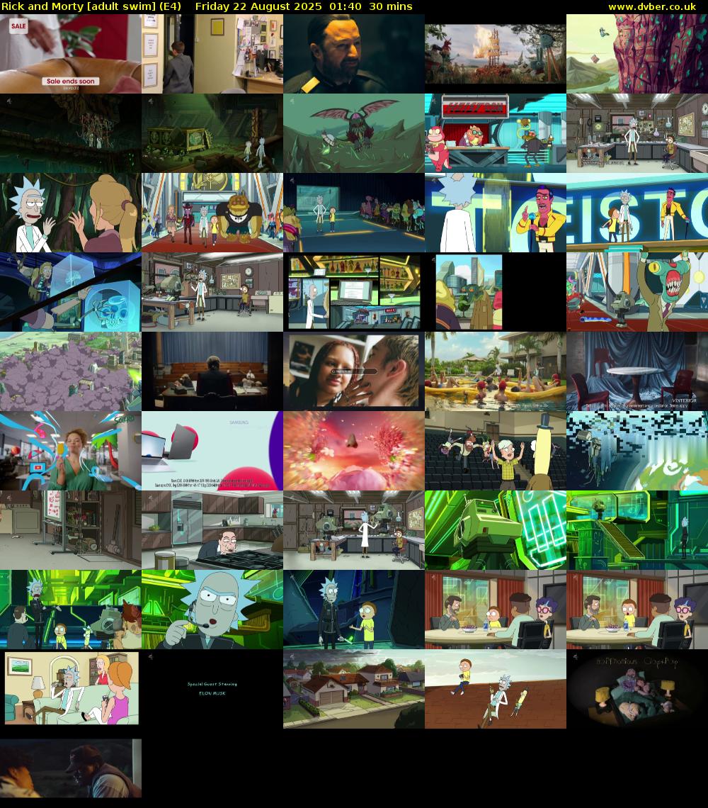Rick and Morty [adult swim] (E4) Friday 22 August 2025 01:40 - 02:10