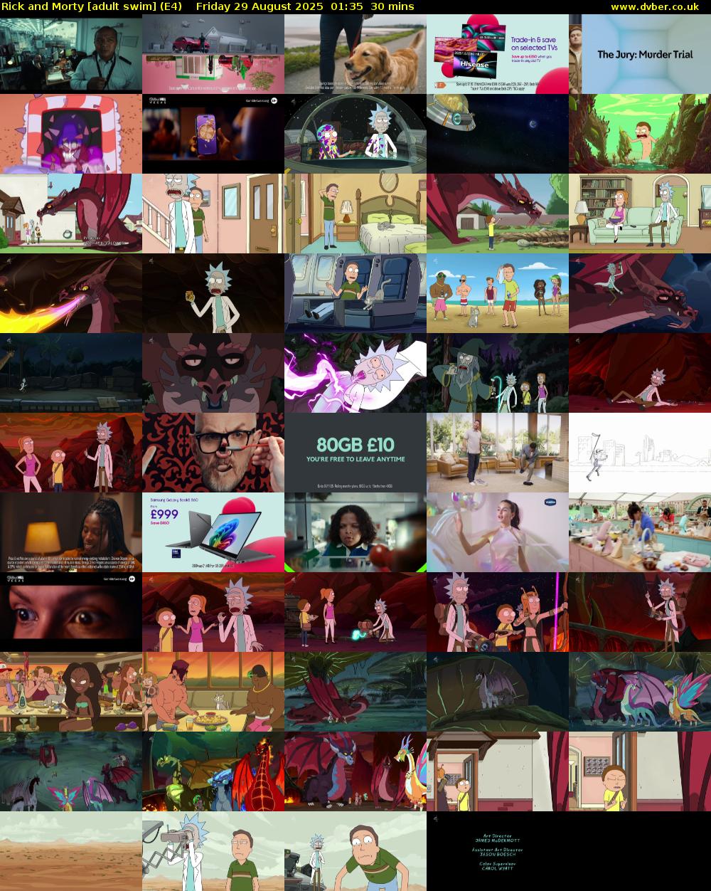 Rick and Morty [adult swim] (E4) Friday 29 August 2025 01:35 - 02:05
