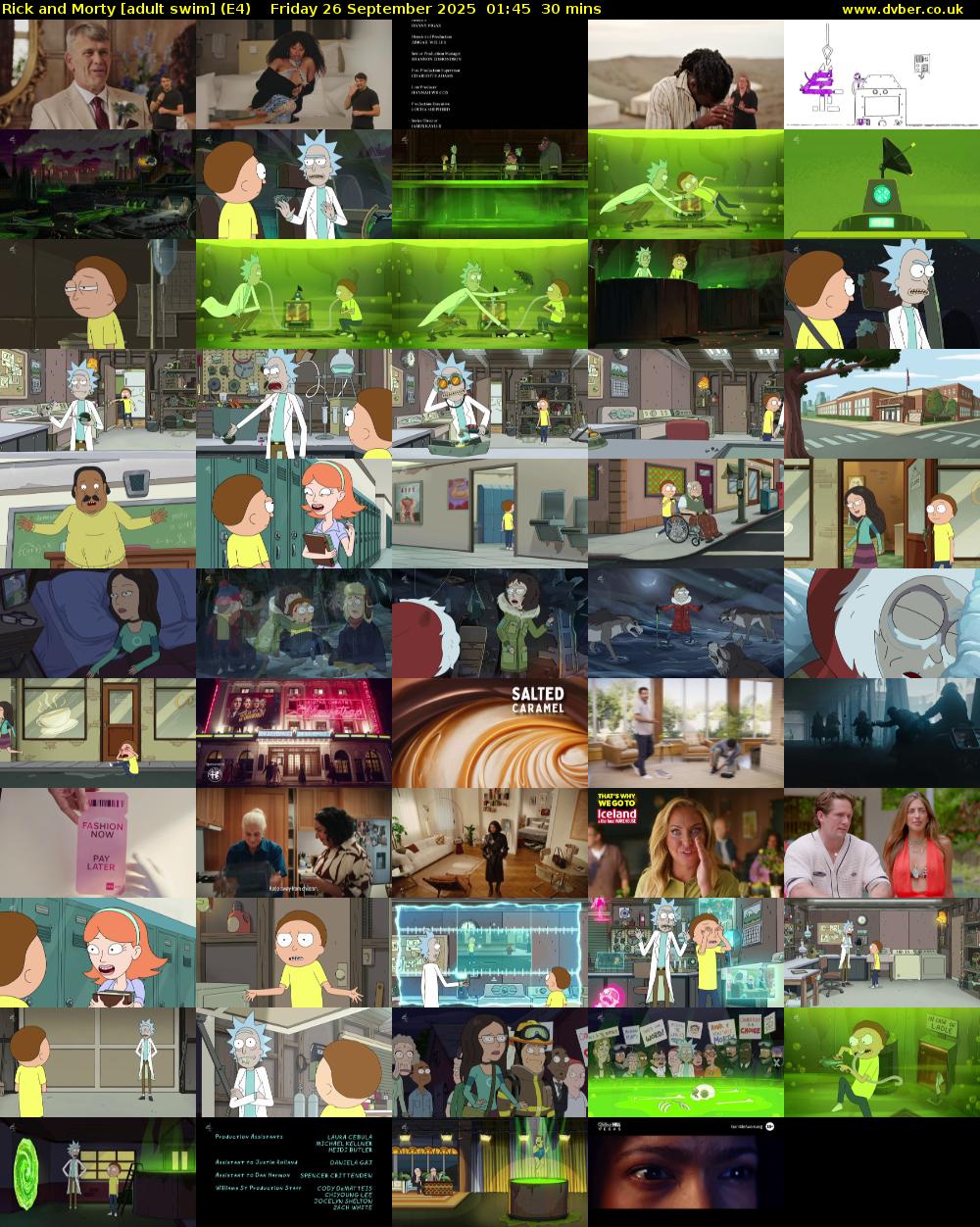 Rick and Morty [adult swim] (E4) Friday 26 September 2025 01:45 - 02:15