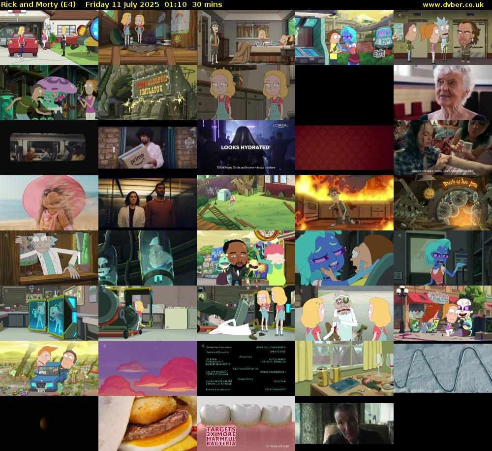 Rick and Morty (E4) Friday 11 July 2025 01:10 - 01:40