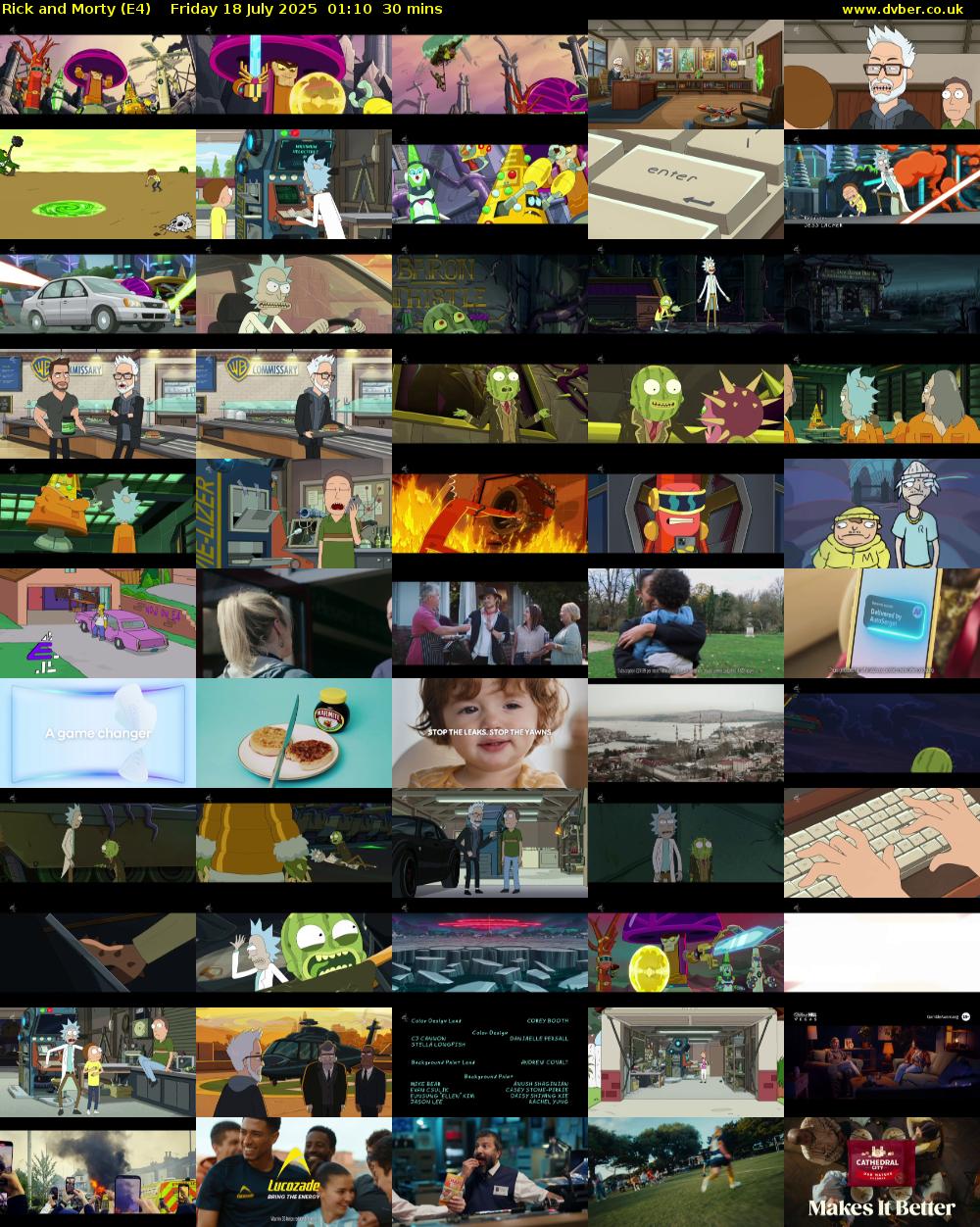 Rick and Morty (E4) Friday 18 July 2025 01:10 - 01:40