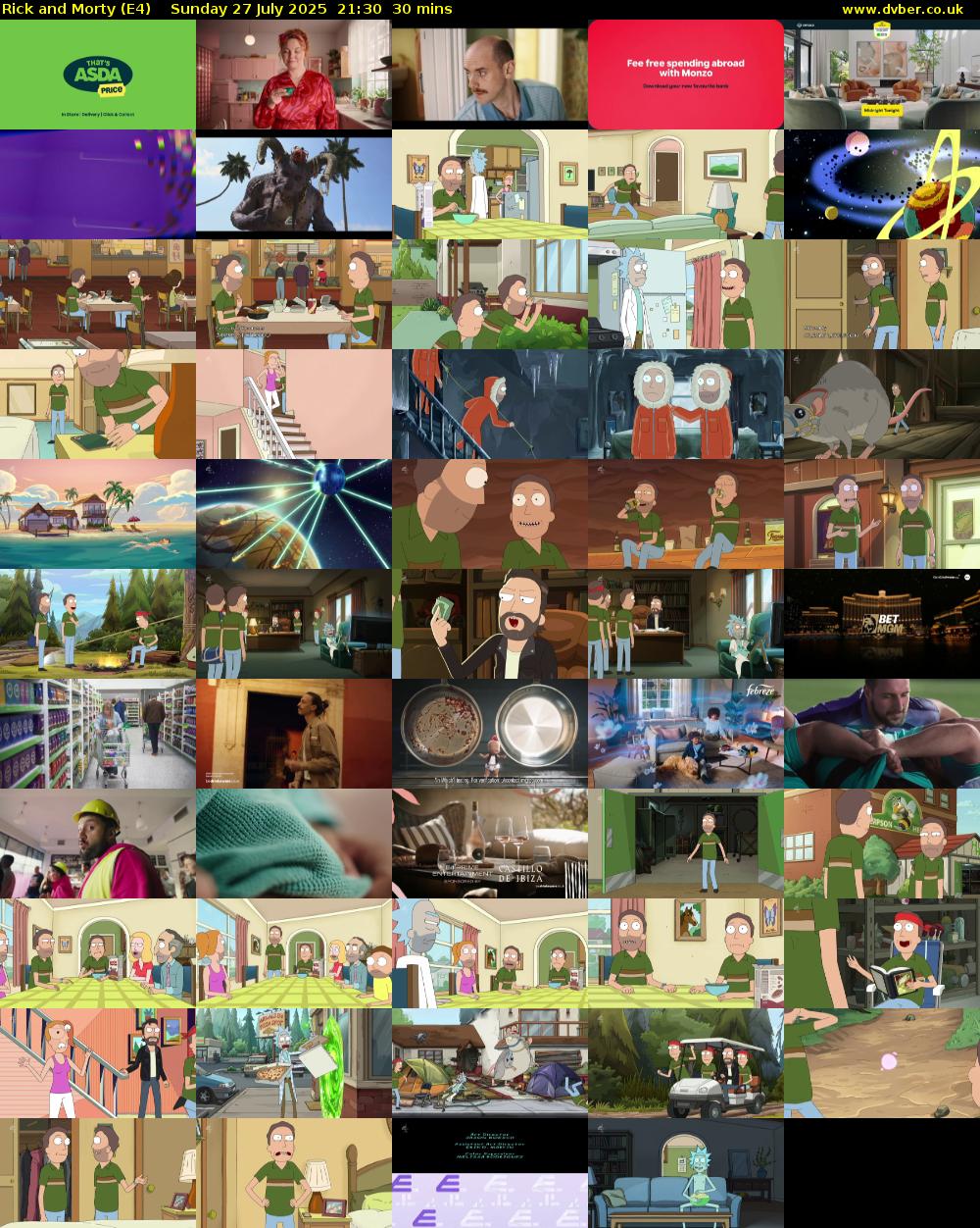 Rick and Morty (E4) Sunday 27 July 2025 21:30 - 22:00