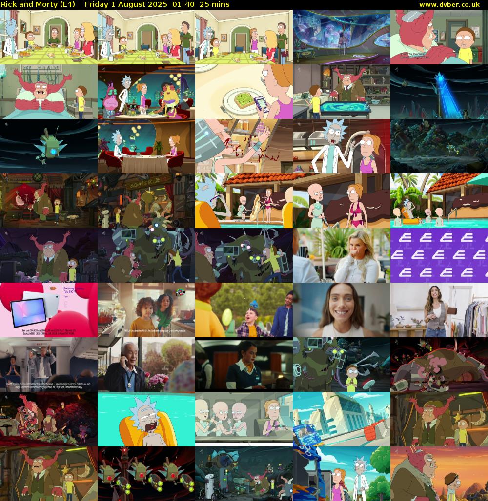 Rick and Morty (E4) Friday 1 August 2025 01:40 - 02:05
