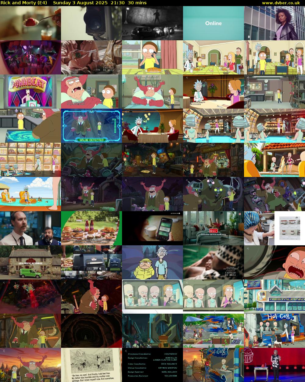 Rick and Morty (E4) Sunday 3 August 2025 21:30 - 22:00
