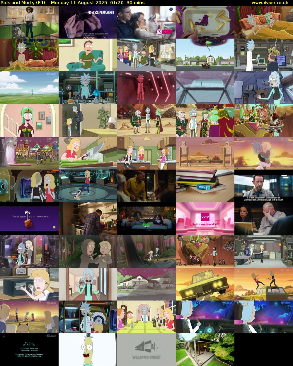 Rick and Morty (E4) Monday 11 August 2025 01:20 - 01:50