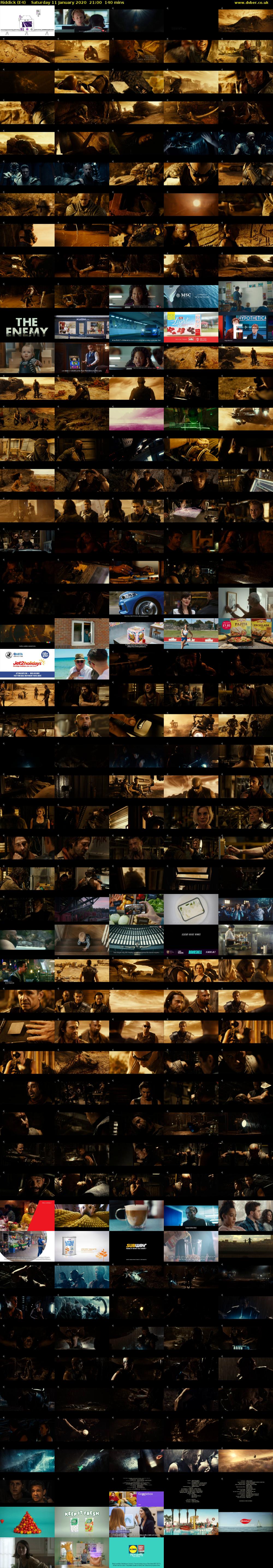 Riddick (E4) Saturday 11 January 2020 21:00 - 23:20