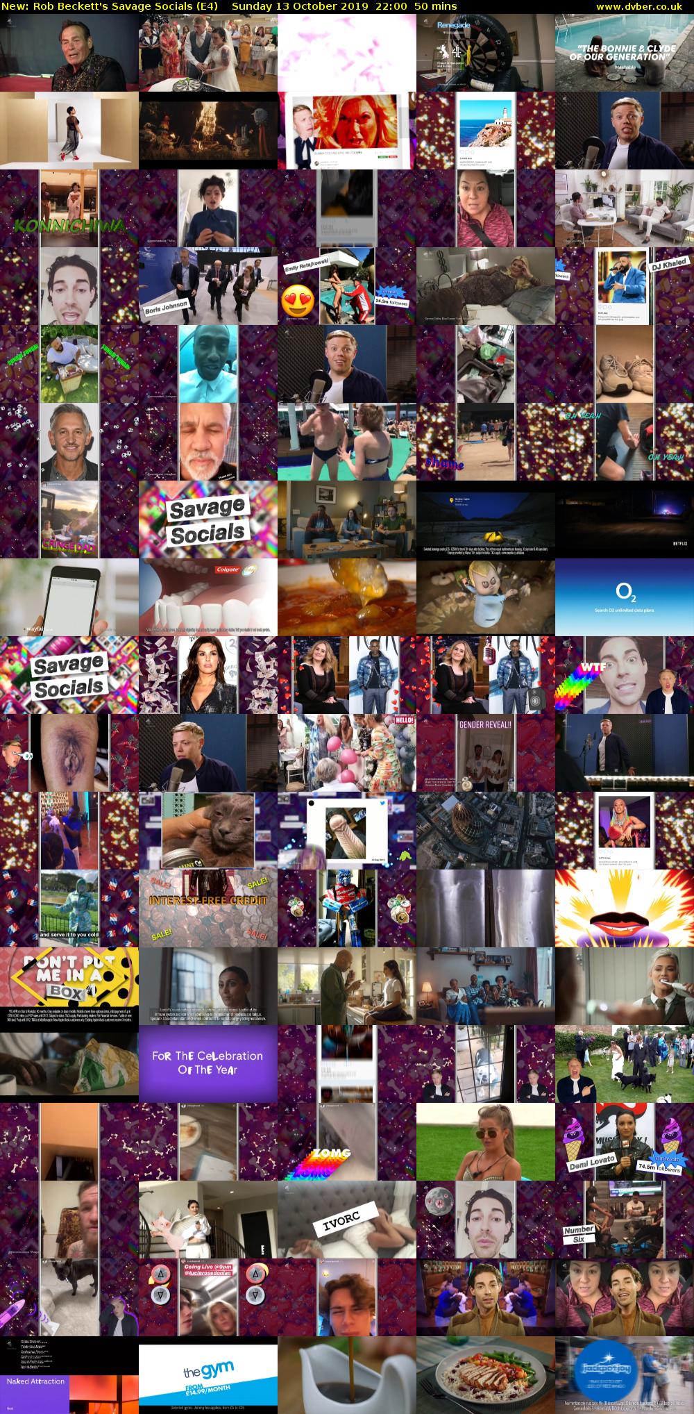 Rob Beckett's Savage Socials (E4) Sunday 13 October 2019 22:00 - 22:50