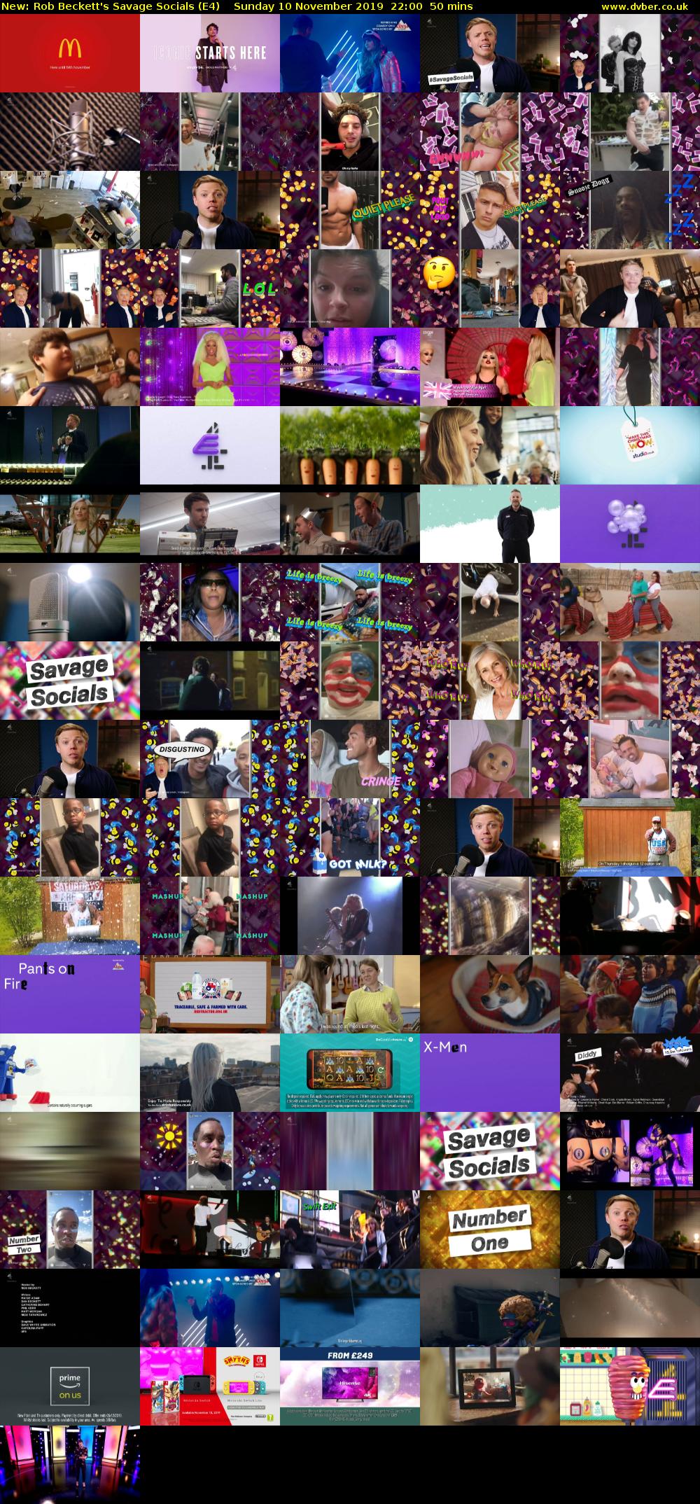 Rob Beckett's Savage Socials (E4) Sunday 10 November 2019 22:00 - 22:50