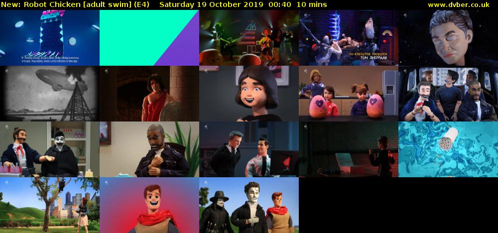 Robot Chicken [adult swim] (E4) Saturday 19 October 2019 00:40 - 00:50