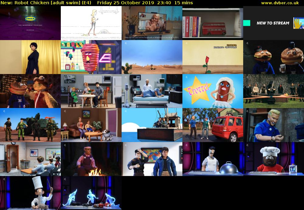 Robot Chicken [adult swim] (E4) Friday 25 October 2019 23:40 - 23:55