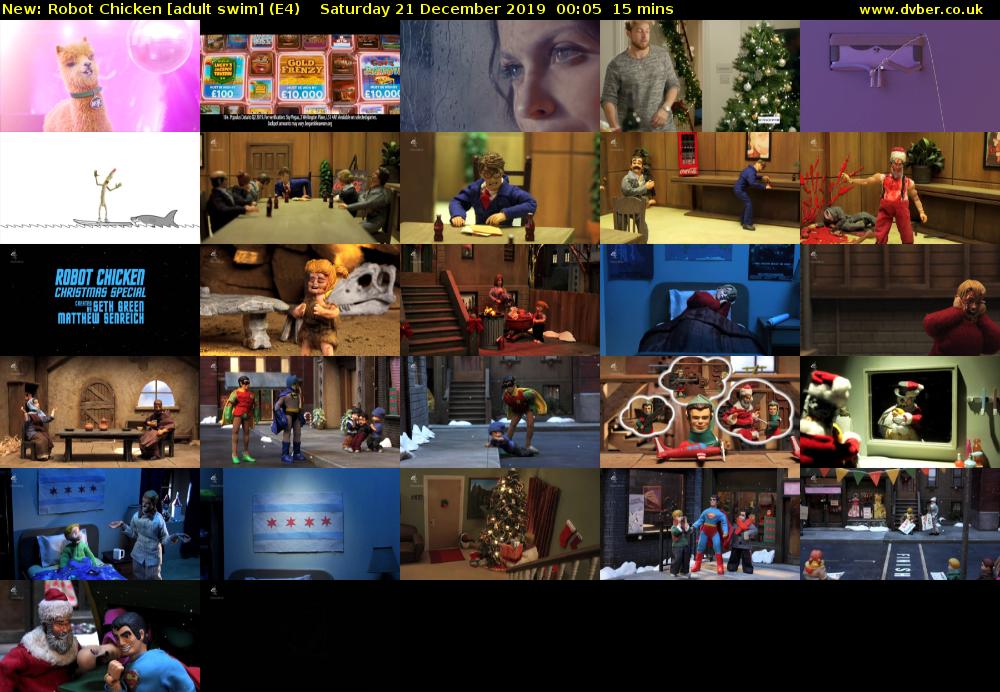 Robot Chicken [adult swim] (E4) Saturday 21 December 2019 00:05 - 00:20
