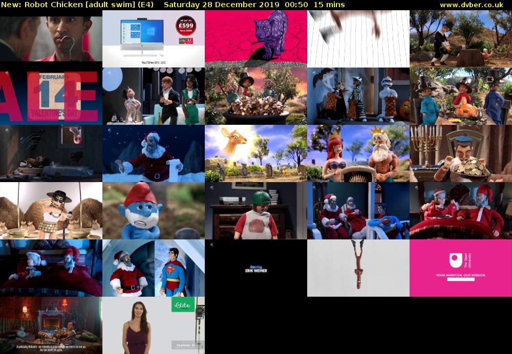Robot Chicken [adult swim] (E4) Saturday 28 December 2019 00:50 - 01:05