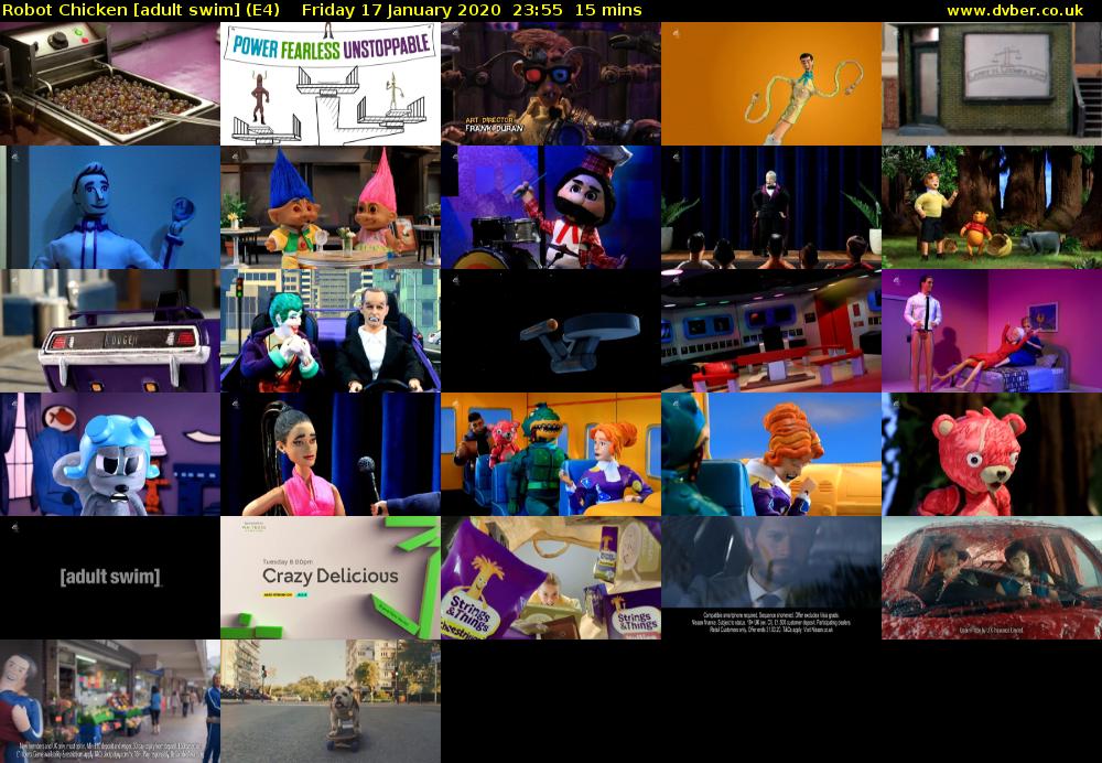 Robot Chicken [adult swim] (E4) Friday 17 January 2020 23:55 - 00:10
