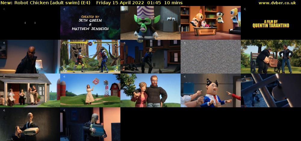Robot Chicken [adult swim] (E4) Friday 15 April 2022 01:45 - 01:55