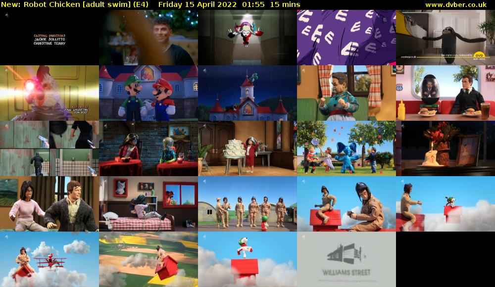 Robot Chicken [adult swim] (E4) Friday 15 April 2022 01:55 - 02:10
