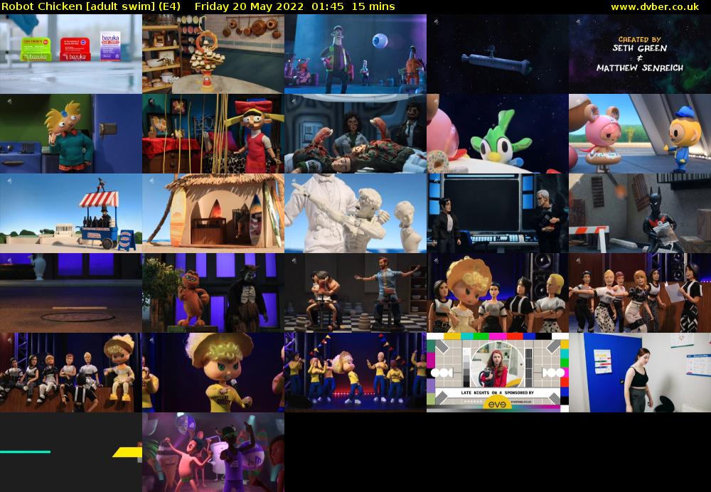 Robot Chicken [adult swim] (E4) Friday 20 May 2022 01:45 - 02:00