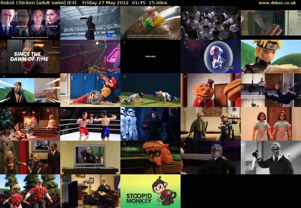 Robot Chicken [adult swim] (E4) Friday 27 May 2022 01:45 - 02:00
