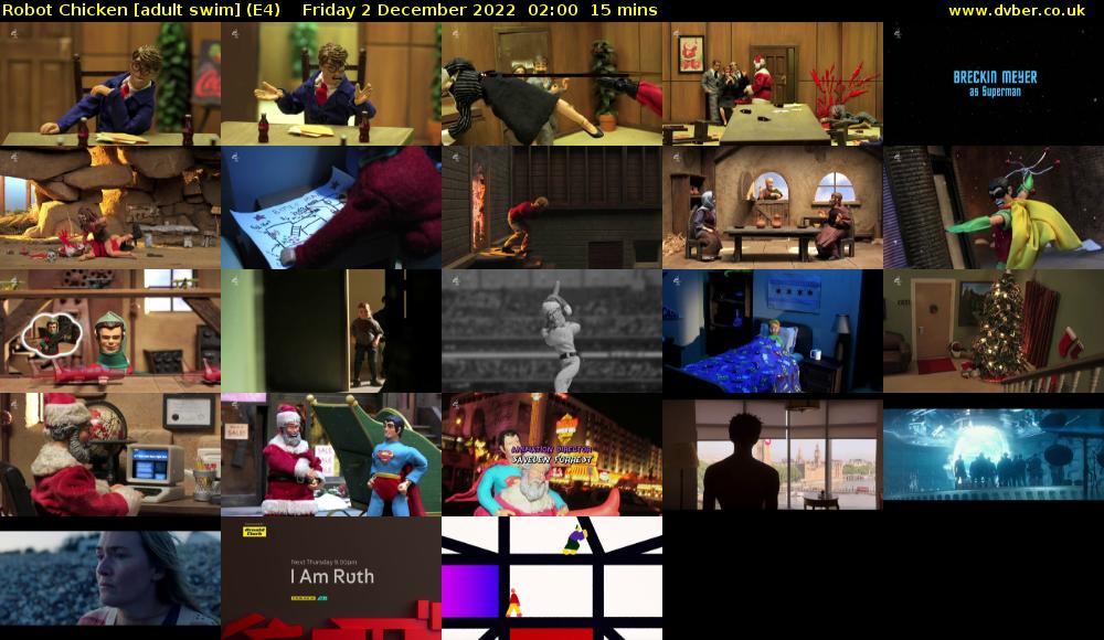 Robot Chicken [adult swim] (E4) Friday 2 December 2022 02:00 - 02:15