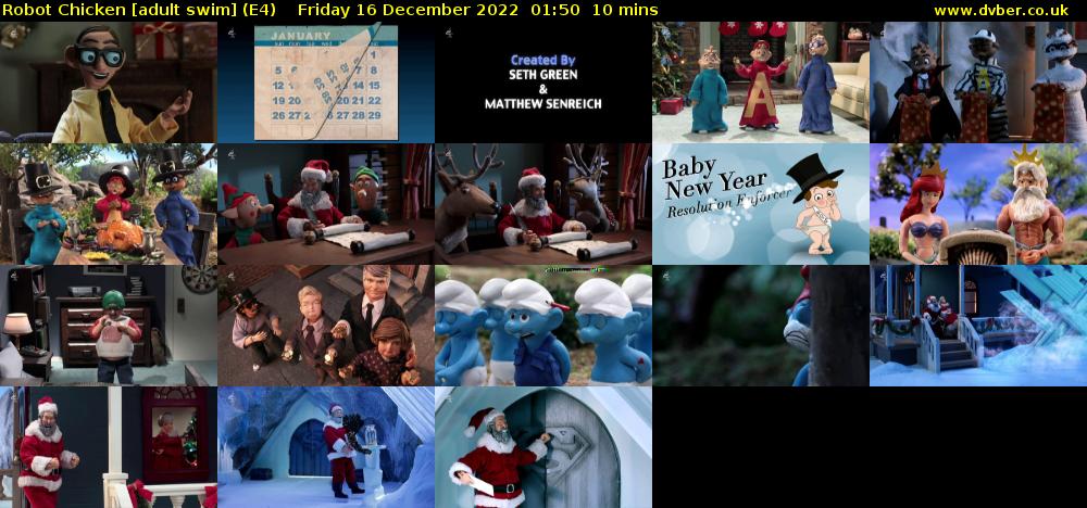 Robot Chicken [adult swim] (E4) Friday 16 December 2022 01:50 - 02:00