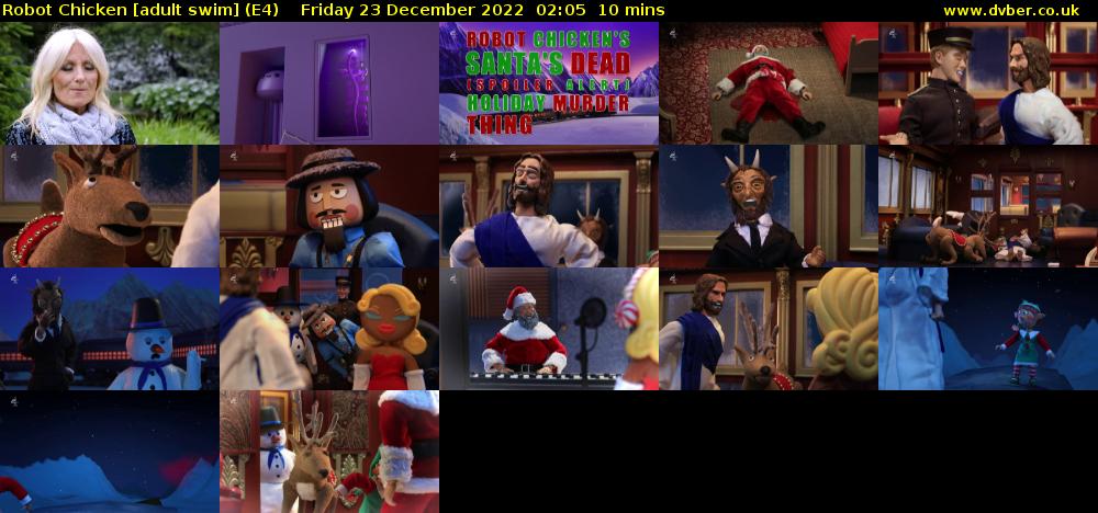 Robot Chicken [adult swim] (E4) Friday 23 December 2022 02:05 - 02:15