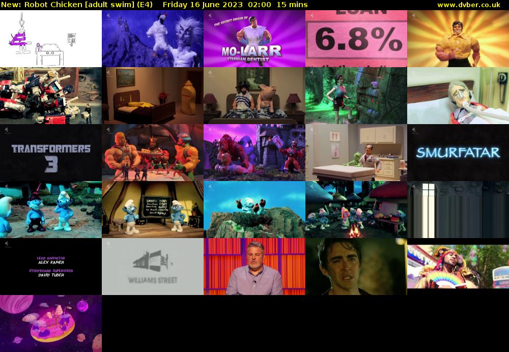 Robot Chicken [adult swim] (E4) Friday 16 June 2023 02:00 - 02:15