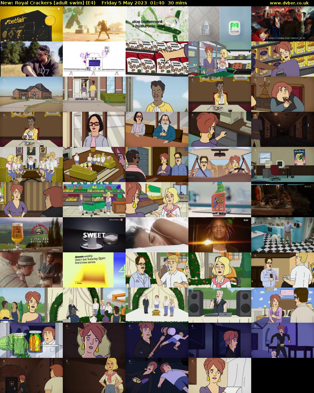 Royal Crackers [adult swim] (E4) Friday 5 May 2023 01:40 - 02:10