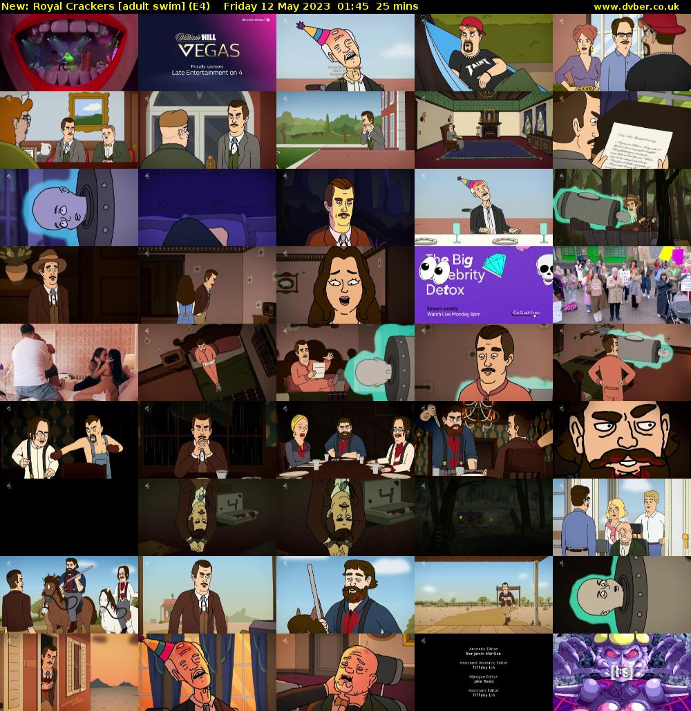 Royal Crackers [adult swim] (E4) Friday 12 May 2023 01:45 - 02:10