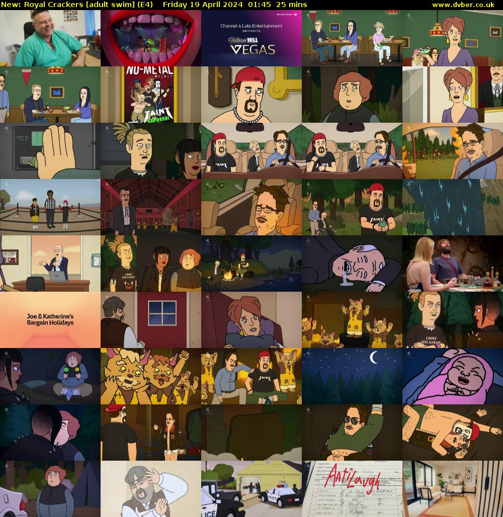 Royal Crackers [adult swim] (E4) Friday 19 April 2024 01:45 - 02:10