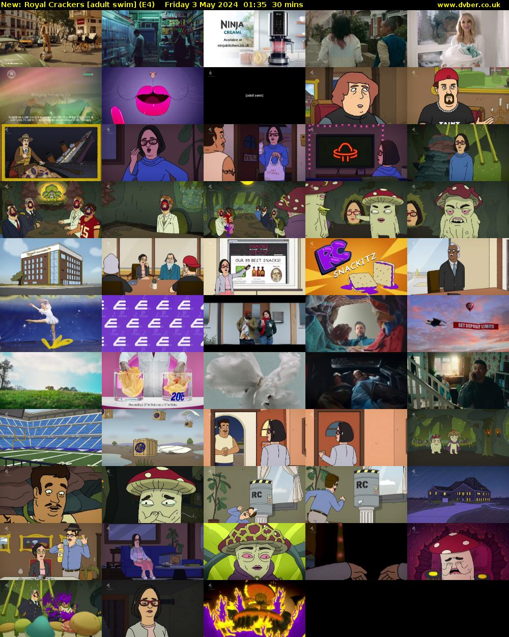 Royal Crackers [adult swim] (E4) Friday 3 May 2024 01:35 - 02:05