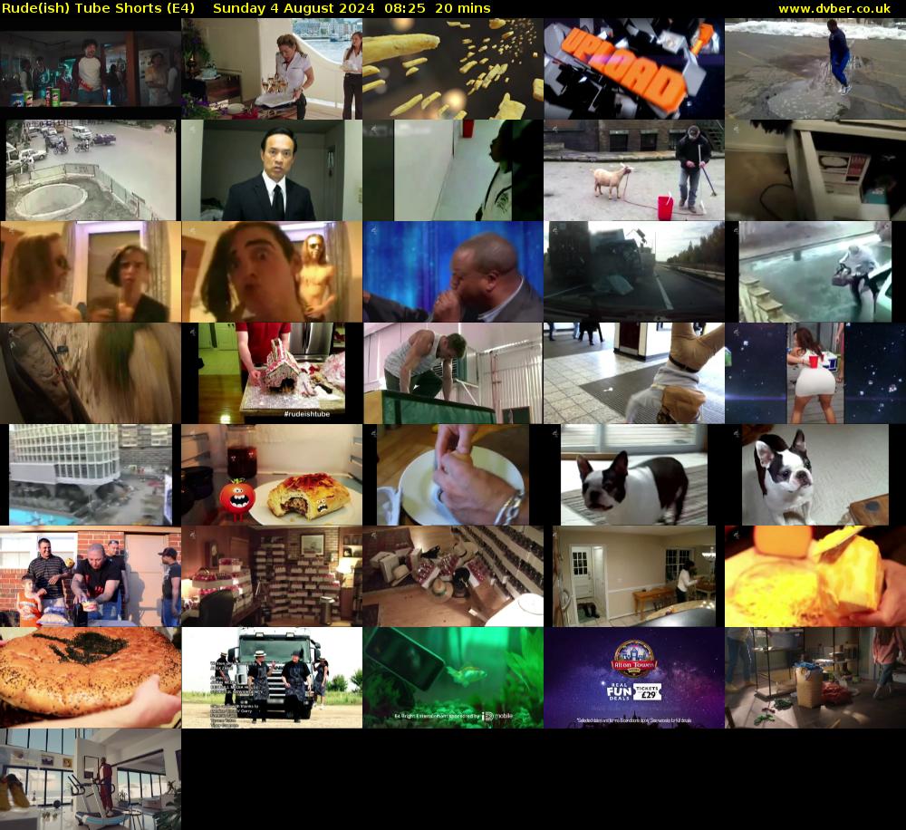 Rude(ish) Tube Shorts (E4) Sunday 4 August 2024 08:25 - 08:45