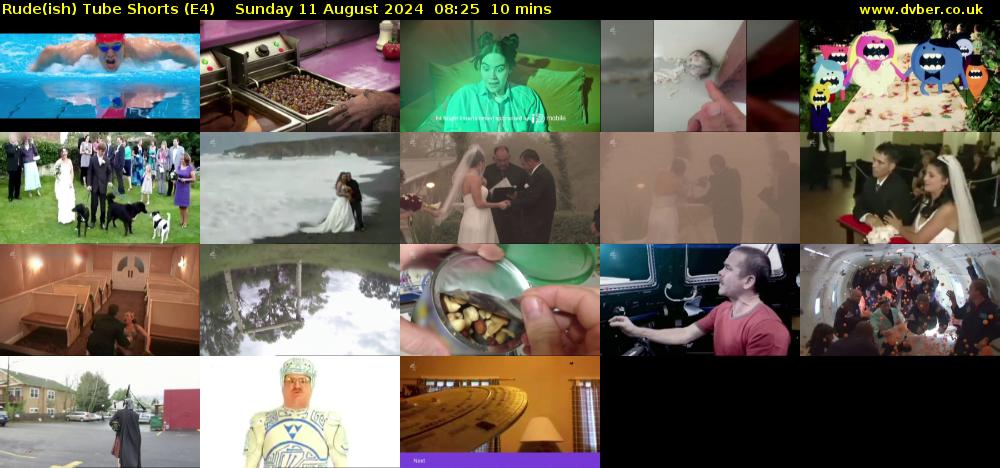 Rude(ish) Tube Shorts (E4) Sunday 11 August 2024 08:25 - 08:35