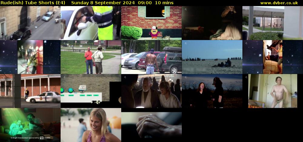 Rude(ish) Tube Shorts (E4) Sunday 8 September 2024 09:00 - 09:10