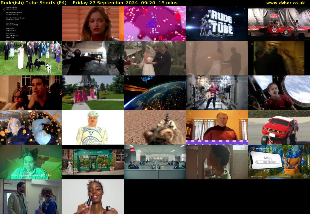 Rude(ish) Tube Shorts (E4) Friday 27 September 2024 09:20 - 09:35