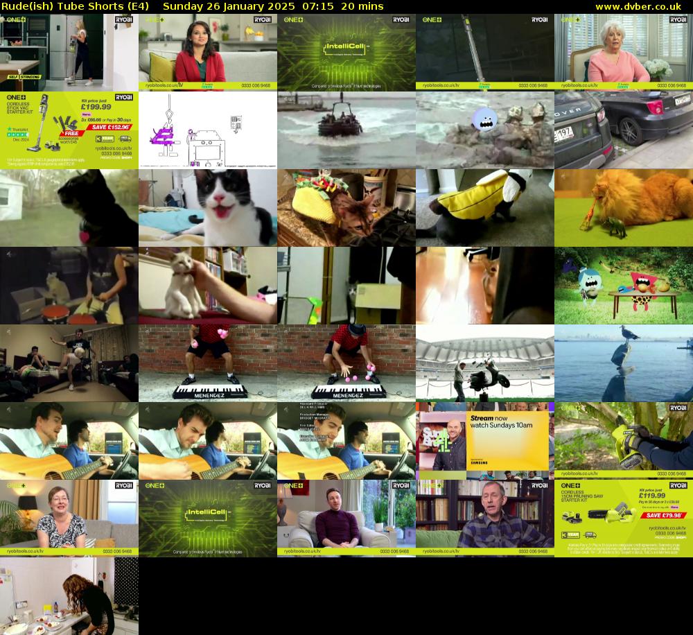 Rude(ish) Tube Shorts (E4) Sunday 26 January 2025 07:15 - 07:35