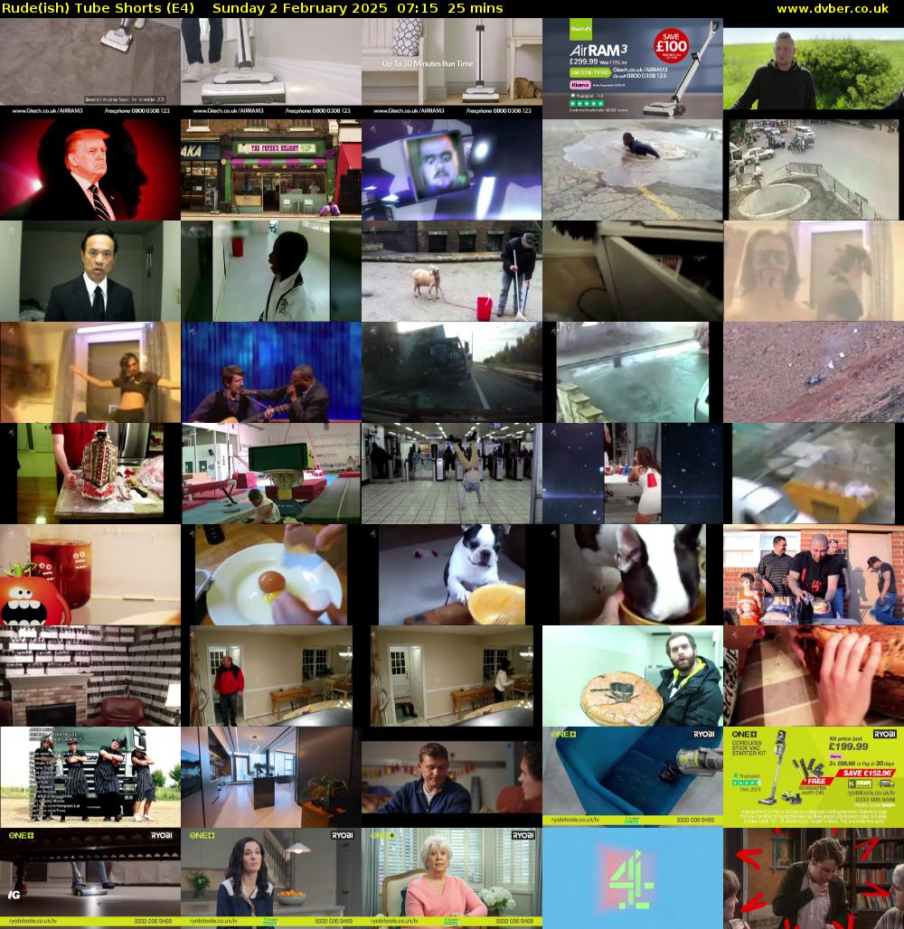 Rude(ish) Tube Shorts (E4) Sunday 2 February 2025 07:15 - 07:40