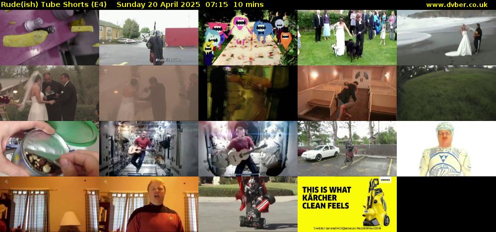 Rude(ish) Tube Shorts (E4) Sunday 20 April 2025 07:15 - 07:25