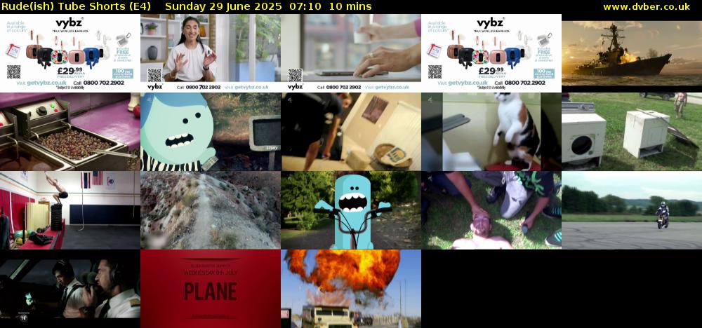 Rude(ish) Tube Shorts (E4) Sunday 29 June 2025 07:10 - 07:20