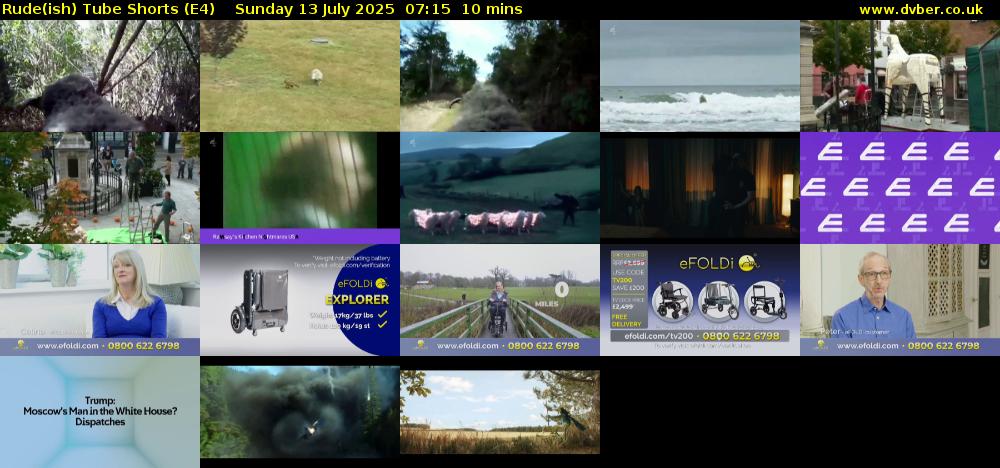 Rude(ish) Tube Shorts (E4) Sunday 13 July 2025 07:15 - 07:25