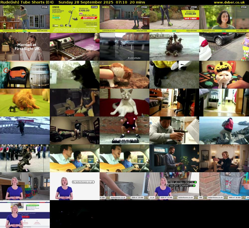 Rude(ish) Tube Shorts (E4) Sunday 28 September 2025 07:10 - 07:30