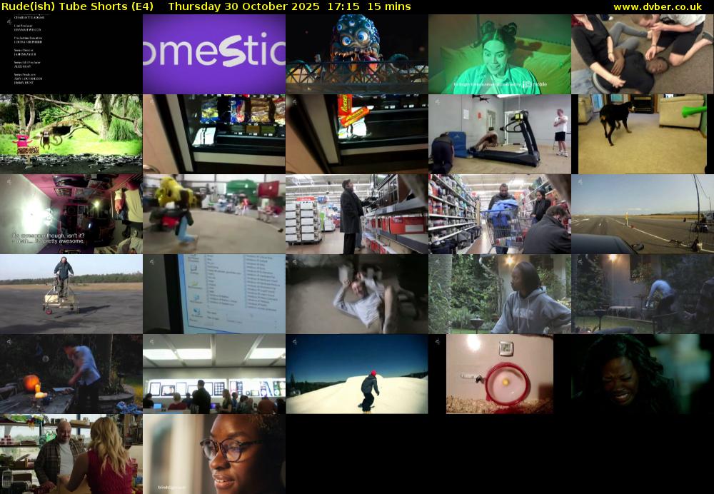 Rude(ish) Tube Shorts (E4) Thursday 30 October 2025 17:15 - 17:30