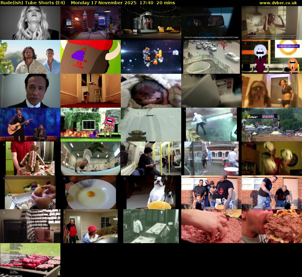 Rude(ish) Tube Shorts (E4) Monday 17 November 2025 17:40 - 18:00