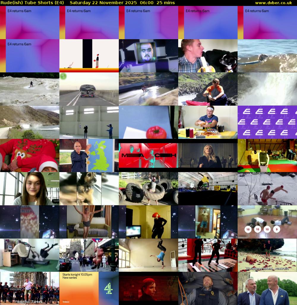 Rude(ish) Tube Shorts (E4) Saturday 22 November 2025 06:00 - 06:25