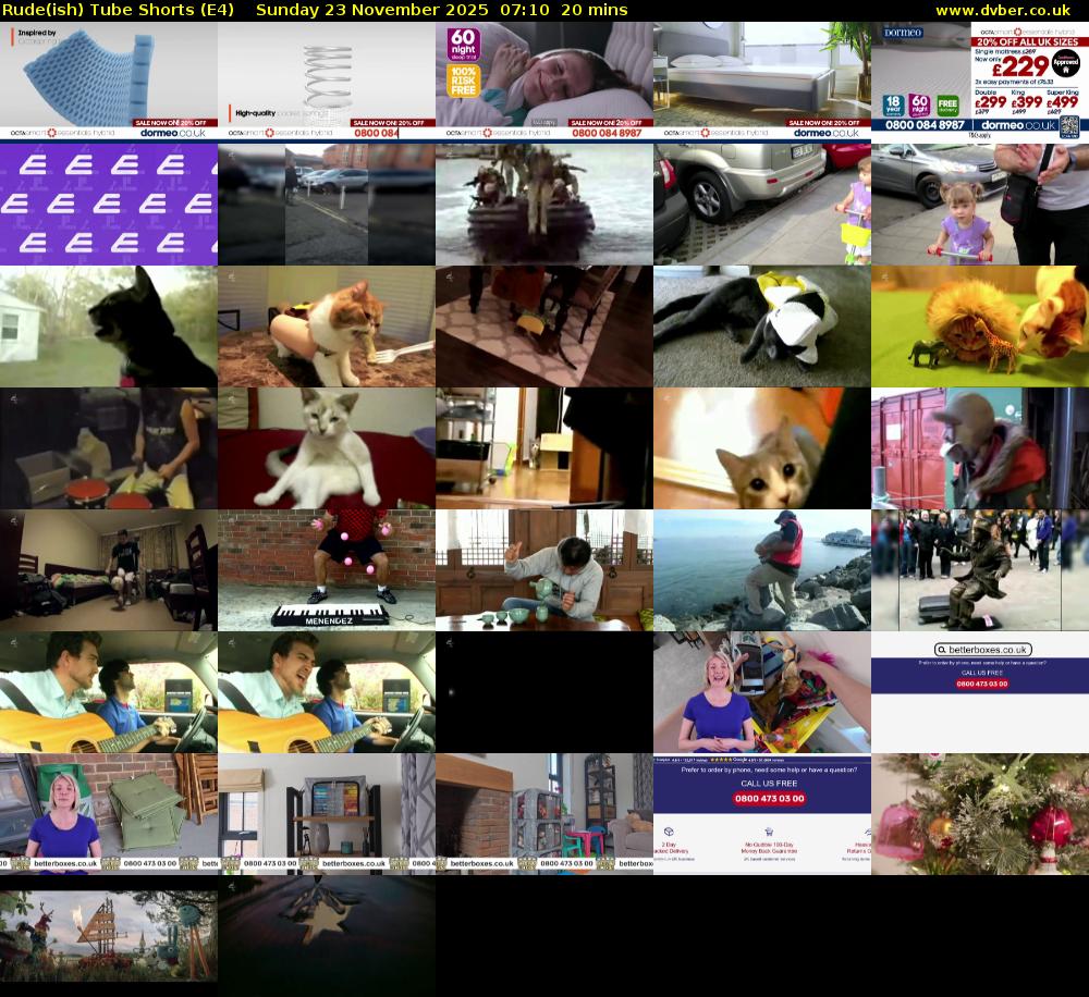 Rude(ish) Tube Shorts (E4) Sunday 23 November 2025 07:10 - 07:30