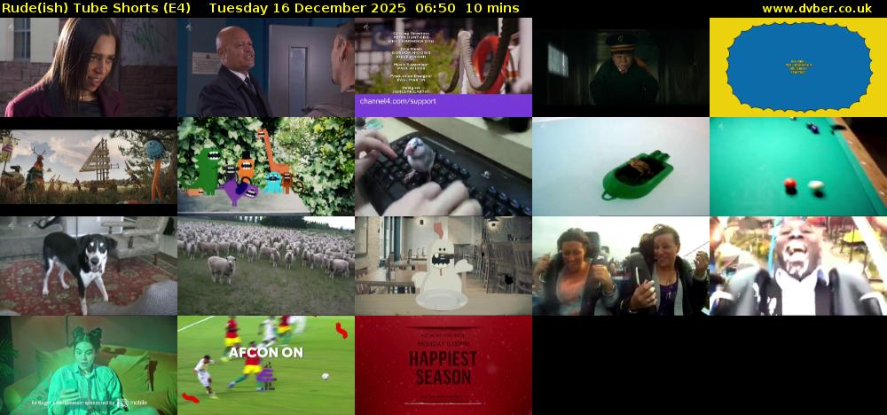 Rude(ish) Tube Shorts (E4) Tuesday 16 December 2025 06:50 - 07:00
