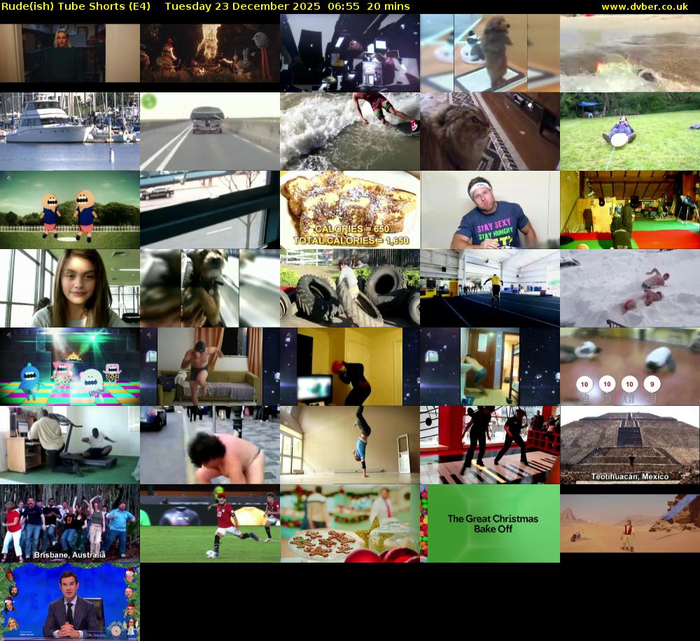 Rude(ish) Tube Shorts (E4) Tuesday 23 December 2025 06:55 - 07:15