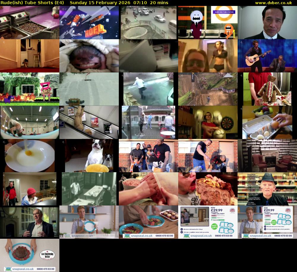 Rude(ish) Tube Shorts (E4) Sunday 15 February 2026 07:10 - 07:30