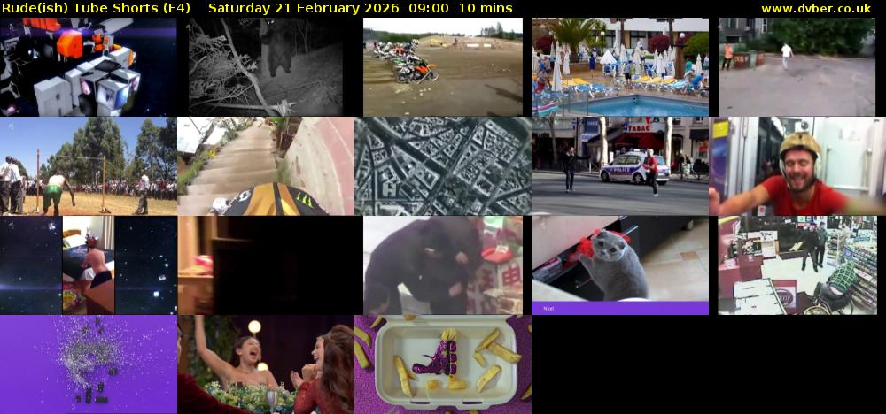Rude(ish) Tube Shorts (E4) Saturday 21 February 2026 09:00 - 09:10
