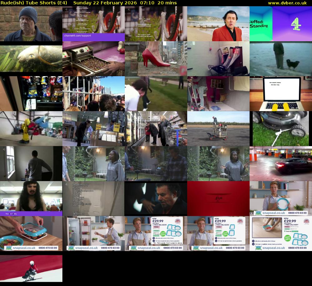 Rude(ish) Tube Shorts (E4) Sunday 22 February 2026 07:10 - 07:30